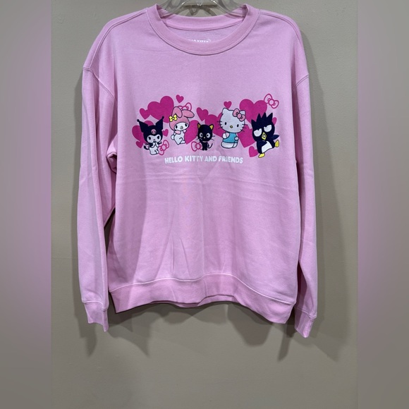 Hello Kitty and Friends By Sanrio Sweatshirt Women’s Pink Embroidered Size L - Picture 3 of 7